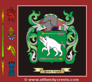 Hanley family crest and meaning of the coat of arms for ...