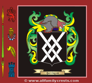 Harrinton Coat of Arms, Family Crest - Click here to view