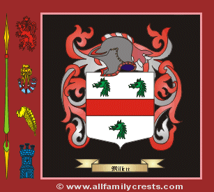 Millet Coat of Arms, Family Crest - Click here to view