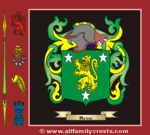 Molone Coat of Arms, Family Crest - Click here to view