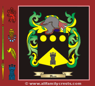 Mun Coat of Arms, Family Crest - Click here to view