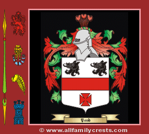 Pondes Coat of Arms, Family Crest - Click here to view