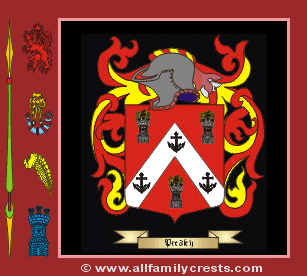 Preslie Coat of Arms, Family Crest - Click here to view