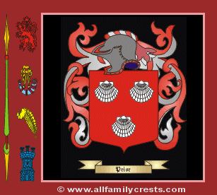 Pryore Coat of Arms, Family Crest - Click here to view