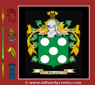 Rodreegez Coat of Arms, Family Crest - Click here to view