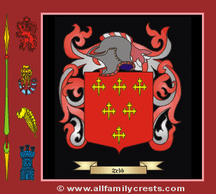 Teb Coat of Arms, Family Crest - Click here to view