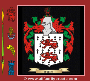 Tiernan Coat of Arms, Family Crest - Click here to view
