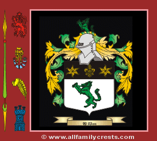 Wilsone Coat of Arms, Family Crest - Click here to view