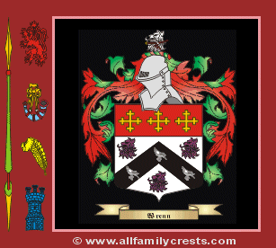 Wren family crest and meaning of the coat of arms for the ...