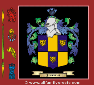 Zimermann Coat of Arms, Family Crest - Click here to view