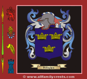 Billingham Coat of Arms, Family Crest - Click here to view