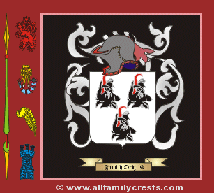 Booth family crest and meaning of the coat of arms for the surname Booth,  Booth name origin