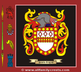 Brugha Coat of Arms, Family Crest - Click here to view