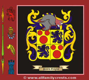 Courteney Coat of Arms, Family Crest - Click here to view