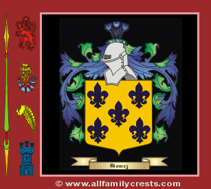 Family Crest and Coat of Arms clothes and gifts Gomez Coat of Arms-Family Crest Throw Pillow Multicolor 16x16