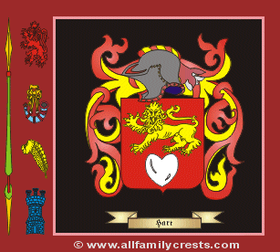 Hart Coat of Arms, Family Crest - Click here to view