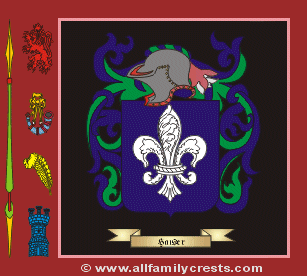 Hauser Coat of Arms, Family Crest - Click here to view