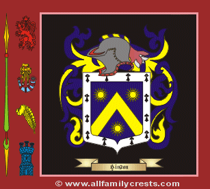 Hinson Coat of Arms, Family Crest - Click here to view