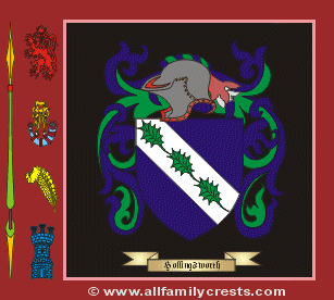 Hollingsworth Coat of Arms, Family Crest - Click here to view