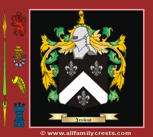 Jenkin Coat of Arms, Family Crest - Click here to view