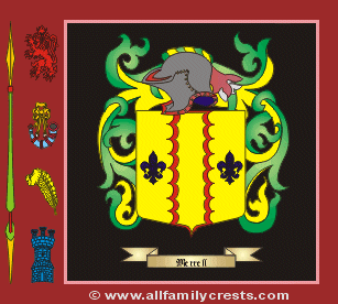 Merel Coat of Arms, Family Crest - Click here to view