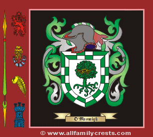 O'Maonaigh Coat of Arms, Family Crest - Click here to view