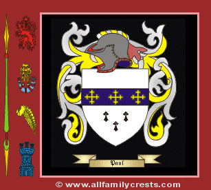 Paul Coat of Arms, Family Crest - Click here to view