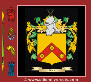 Pecke Coat of Arms, Family Crest - Click here to view