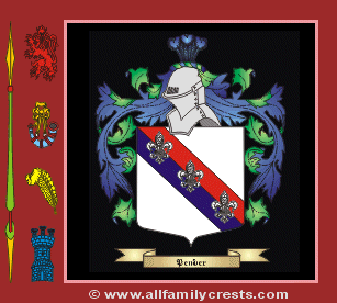 Pender Coat of Arms, Family Crest - Click here to view