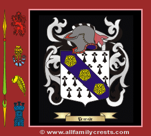 Pennrose Coat of Arms, Family Crest - Click here to view