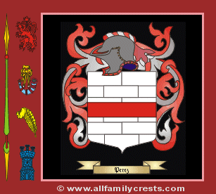 Perez Coat of Arms, Family Crest - Click here to view