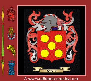Porteus Coat of Arms, Family Crest - Click here to view