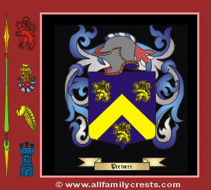Prewert Coat of Arms, Family Crest - Click here to view