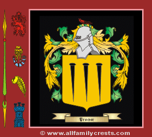 Procktar Coat of Arms, Family Crest - Click here to view