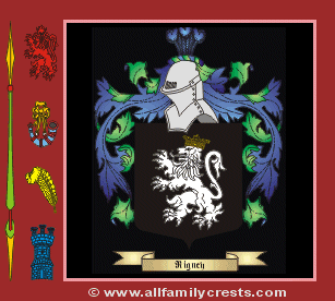 Rigney Coat of Arms, Family Crest - Click here to view
