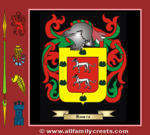 Romero Coat of Arms, Family Crest - Click here to view