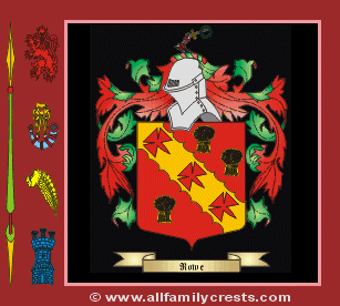 Rowe Coat of Arms, Family Crest - Click here to view