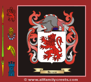 Serano Coat of Arms, Family Crest - Click here to view