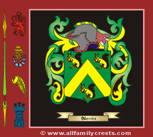 Skerrit Coat of Arms, Family Crest - Click here to view