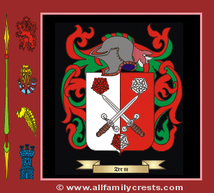 Trent Coat of Arms, Family Crest - Click here to view