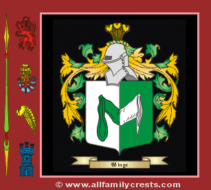 Wing Coat of Arms, Family Crest - Click here to view