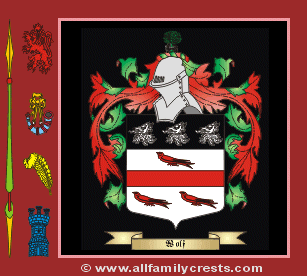 Wolf Coat of Arms, Family Crest - Click here to view