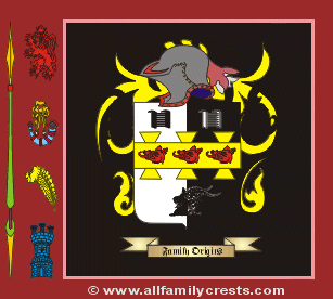Yeatman Coat of Arms, Family Crest - Click here to view